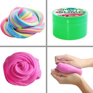 โคลนนุ่มนิ่มสีเมฆพัฟสไลม์ไม่เป็นพิษของเล่นบรรเทาความเครียดสำหรับเด็กขวด DIY ของขวัญที่ไม่เป็นพิษ - Product Image 6