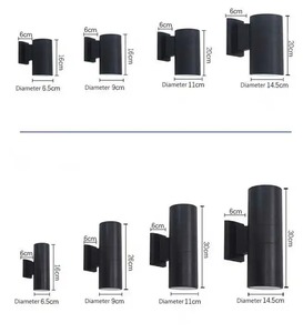 Lámpara de patio negra impermeable, lámpara de pared exterior utilizada para pared de puerta de jardín, lámpara de pared de terraza de balcón simple de jardín - Product Image 3