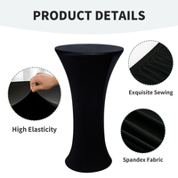 Nappes rondes personnalisables pour tables de cocktail (24x43 pouces) – Housses de table hautes pour salles de banquet, pubs et événements intérieurs/extérieurs