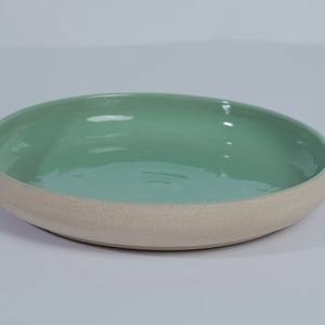 Assiette à pâtes en porcelaine premium à glaçure réactive profonde pour service en restaurant et saladiers - Product Image 1