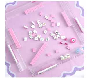 Fichas de Mahjong de Acrílico de Primera Calidad, Estilo Lujoso Inspirado en Cloisonné, Impresas con UV, para Tiendas de Regalos Exclusivas - Product Image 1