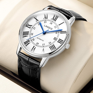 Nouvelle <span class=keywords><strong>montre</strong></span> pour homme en acier inoxydable, diamètre du boîtier 40 mm, <span class=keywords><strong>montre</strong></span> mécanique automatique, <span class=keywords><strong>montre</strong></span> de luxe élégante pour les affaires, étanche - Product Image 3