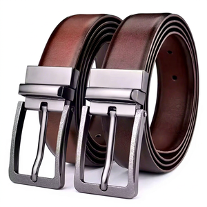 Cinturón de moda para hombre de cuero genuino hecho en fábrica de calidad superior con hebilla suave, agujeros ajustables, precios al por mayor - Product Image 1