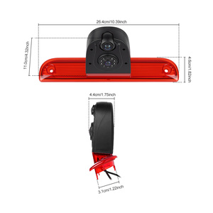 Caméra <span class=keywords><strong>de</strong></span> <span class=keywords><strong>recul</strong></span> Podofo pour voiture, vision nocturne, double caméra intégrée au feu stop pour Fiat Ducato/Peugeot <span class=keywords><strong>Boxer</strong></span> 2006-2018 OEM - Product Image 5