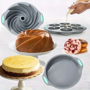 29-pcs cấp thực phẩm <span class=keywords><strong>Silicone</strong></span> khay nướng đặt lò lớn khuôn mẫu bao gồm cupcake muffin tấm Cookie bánh mì nướng bánh cốc - Product Image 2
