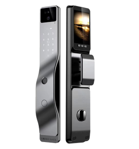 Serrures de porte en verre sans cadre avec lecteur d'empreintes digitales RFID, reconnaissance faciale intelligente, Wi-Fi, vision nocturne, détection de mouvement, réinitialisation, logo personnalisé - Product Image 6