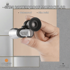 Télescope d'angle <span class=keywords><strong>zoom</strong></span>, vision nocturne, étanche, mini portable, HD haute puissance, mono, jeu de balle en plein air, 8X20, champ de vision 96M/1000M - Product Image 3