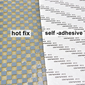 Autocollant auto-adhésif en strass, 24x40cm, 8Mm, 10Mm, carré en verre, cristal, garniture en maille, feuille de tissu, bricolage, application pour sacs, robe, artisanat - Product Image 2