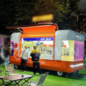 Kiosque alimentaire mobile portable, remorque avec logo personnalisé, camion de vente de snacks pour foire, carnaval, vendeur ambulant en extérieur - Product Image 1