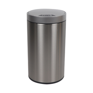 Factory Motion Sensor Trash Can Bathroom Nordic Pedal 13 Gallon Open Top Round Waste Bin Smart Dustbin