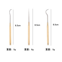 Ensemble de soins dentaires 3 pièces en acier inoxydable | Kit de cure-dents réutilisable et portable pour le voyage/la maison | Antibactérien et écologique