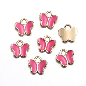 50 unids/bolsa 10 colores esmalte Animal mariposa encantos DIY pendiente Metal colgante collar encantos para joyería suministros <span class=keywords><strong>W275</strong></span> - Product Image 5