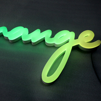Plaque publicitaire 3D personnalisée Led 3d en plastique éclairée en arrière et sur les bords pour usage professionnel