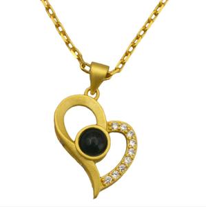 Collier avec pendentif en laiton plaqué or 18 carats avec projection de photo personnalisée, chaîne à maillons - Bijoux tendance unisexe pour la fête, pour la vente en dropshipping - Product Image 2