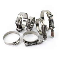 Colliers de serrage robustes en acier inoxydable OEM pour tuyaux d'échappement, colliers de serrage à boulon en T en acier inoxydable 304 316 pour l'industrie générale