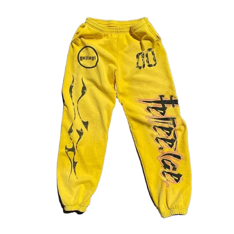 Erkek giyim pantolon y2k sweatpants iş pantolonu yığılmış ter atletizm koşu pantolon