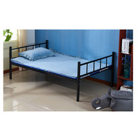 Vente en gros d'usine d'un lit simple moderne en acier et en métal pour dortoir du département mobilier de chambre à coucher