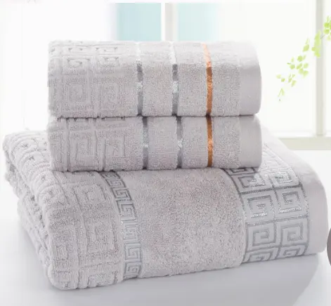 Sweet Super Soft Large Bath Towel Set - 100%Ringspun Cotton Luxurious Rayon  Trim Easy To Machine Wash Ideal For Daily(Grey) - Buy Sweet Super Soft  Large Bath Towel Set - 100%Ringspun Cotton