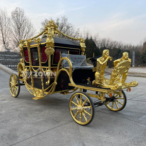 Chariot royal décoratif haut de gamme adapté aux activités de spectacle en plein air dans les villes à thème - Product Image 1