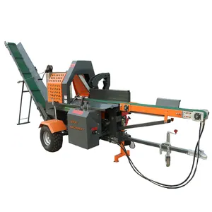 China forestry machinery wood processor firewood processor log splitter machine with log table
