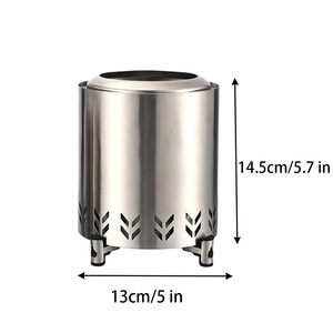 Estufa de calefacción portátil de acero inoxidable 304 para fogatas de mesa OEM sin humo para quemar madera al aire libre para <span class=keywords><strong>Camping</strong></span> diseño de barbacoa - Product Image 2
