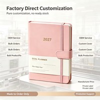 Tagebuch-Druck PU-Leder Büro-Notizbuch Hardcover-Journal Planer mit Rückstichbindung und Anpassbarem Logo