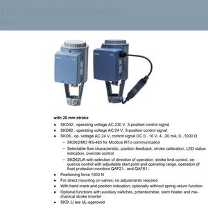 SKD32.50 AC230V สัญญาณควบคุม 3 ตำแหน่ง วาล์วขนาด 20 มม. - Product Image 4