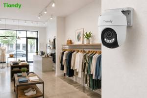 Caméra WiFi Tiandy 2MP CMOS Vision Nocturne Couleur Détection de Mouvement Pan-Tilt Audio Bidirectionnel Cloud IP66 Étanche H.265 Sécurité Domestique - Product Image 4