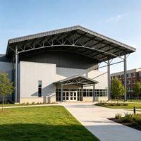 Estructura de Acero Metálico Galvanizado para Construcción de Bibliotecas, Económica, Venta al por Mayor, Directo de Fábrica en China, de Múltiples Pisos, de Instalación Rápida
