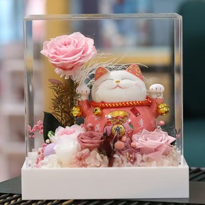 علبة عرض هدايا الزفاف المخصصة عالية الجودة لعيد الميلاد مع قاعدة بيضاء بسطح مرآة - Product Image 4