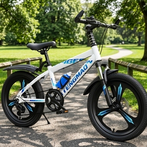 Vélo de montagne de haute qualité avec roues en magnésium à 3 rayons de 24 pouces, suspension avant, frein à disque, 21 vitesses, cadre entièrement amorti, confort optimal - Product Image 5