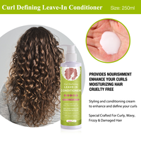Après-shampoing sans rinçage pour cheveux bouclés, marque privée, démêlant, protection thermique, hydratant, anti-frisottis, 250 ml, OEM