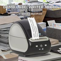 Imprimante thermique multifonction durable DYMO LabelWriter 550 Turbo, interface USB/LAN, garantie 1 an, étiquettes de codes-barres à transfert thermique direct
