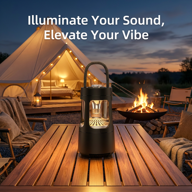 New Portable Outdoor Lamp 10W Wireless for Speaker Multifunctional Waterproof 360 Surround Sound RGB Party Light