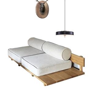 Sofá en Forma de L de Madera Maciza de Pino, Lacado en Blanco, Tapizado con Relleno de Espuma, Muebles para Sala de Estar - Product Image 6