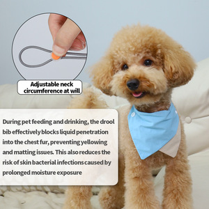 松山玩具 カスタムロゴ入り 調節可能な首輪 ペット用ハンカチ ビブ ドレスアップアクセサリー 犬用バンダナ 首輪スカーフ 子犬・猫用 - Product Image 2