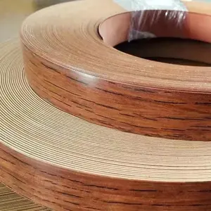 High Gloss PVC Wood Grain Edge Banding Tape For Closet Cabinet Door 0.8Mm 1.2Mm 2.0Mm Thickness