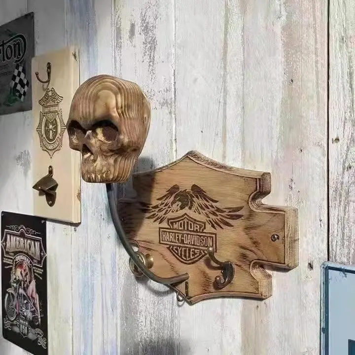 Soporte para casco con forma de Calavera, soporte para sombrero, gancho montado en la pared para abrigos, sombreros, llave, soporte para casco de motocicleta, gancho, chaqueta, sombrero, percha