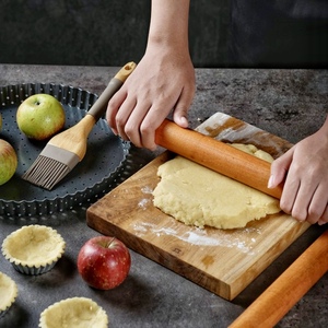 OEM Natural Eco Friendly Hikaru Teak Wood Rolling Pin Sustainable Food <b>Safe</b> No Paint and Varnish Halal Customized Baking <b>Tool</b> - Product Image 2
