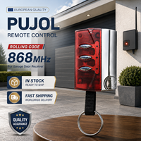 Télécommande de porte de garage Pujol 868 MHz à code roulant, compatible avec VARIO MARTE Marte 3 Red Sliding