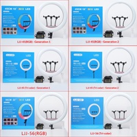 Lampu Isi 18 Inci, Lampu Warna-warni RGB 22 Inci, Lampu Kecantikan, Lampu Bundar, Lampu Siaran Langsung, Lampu Pencahayaan untuk Siaran