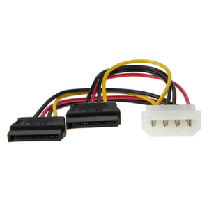 Çift SAT Y Splitter kadın HDD güç adaptörü kablosu Laptop için 4 Pin IDE erkek 2 Port 15 Pin SAT PVC malzeme stoklanan - Product Image 6