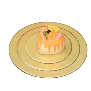 Tùy Chỉnh Vuông Bánh Các Tông Tùy Chỉnh Kích Thước Tùy Chỉnh Độ Dày 100 cái/túi Giấy Hội Đồng Quản Trị Vàng Cấp Thực Phẩm Sơ Sinh Thương Hiệu Khay Bánh Cơ Sở - Product Image 2