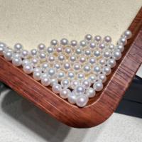 SHDIYAYUN Perles d'eau douce rondes naturelles 4-7mm 6A, perles Akoya chinoises Aurora, perles naturelles pour la fabrication de bijoux en gros