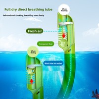 Nouvel ensemble de plongée 2 pièces 2026 : Lunettes de plongée en silicone à verres en verre et tuba entièrement étanche pour usage unisexe