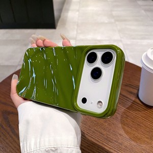 Étuis de téléphone portable en TPU antichoc de style vague pliée 3D pour 11/12 <span class=keywords><strong>Pro</strong></span>/13 <span class=keywords><strong>Pro</strong></span> Max/14 <span class=keywords><strong>Pro</strong></span>, coque arrière souple en gel brillant - Product Image 5
