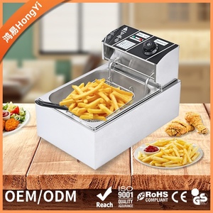 Freidora Eléctrica Comercial <span class=keywords><strong>de</strong></span> 6 Litros, <span class=keywords><strong>de</strong></span> un Solo Tanque, para Cocina, Restaurante, Servicios <span class=keywords><strong>de</strong></span> Catering, para Freír <span class=keywords><strong>Pollo</strong></span> y Patatas - Product Image 2