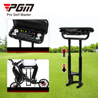 Chariot de golf pliable à 3 roues en alliage d'aluminium PGM QC007 avec siège, sacs isothermes et porte-parasol (11 kg)