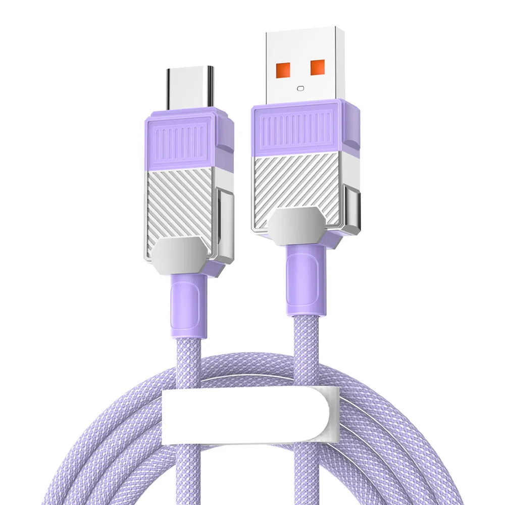 สายเคเบิลข้อมูลถัก USB Mecha 120W เหมาะสําหรับสายชาร์จโทรศัพท์มือถือ Xiaomi Apple ประเภท C อย่างรวดเร็ว