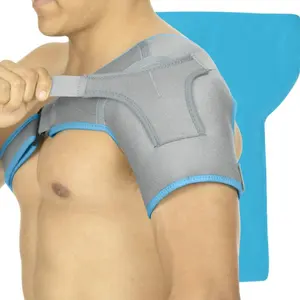 肩部冰袋支撑冷可重复使用的凉爽凝胶包裹热疗法，用于关节脱位，左右肩袖臂疼痛